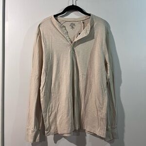 J. Crew Beige Long Sleeve Men's Tee